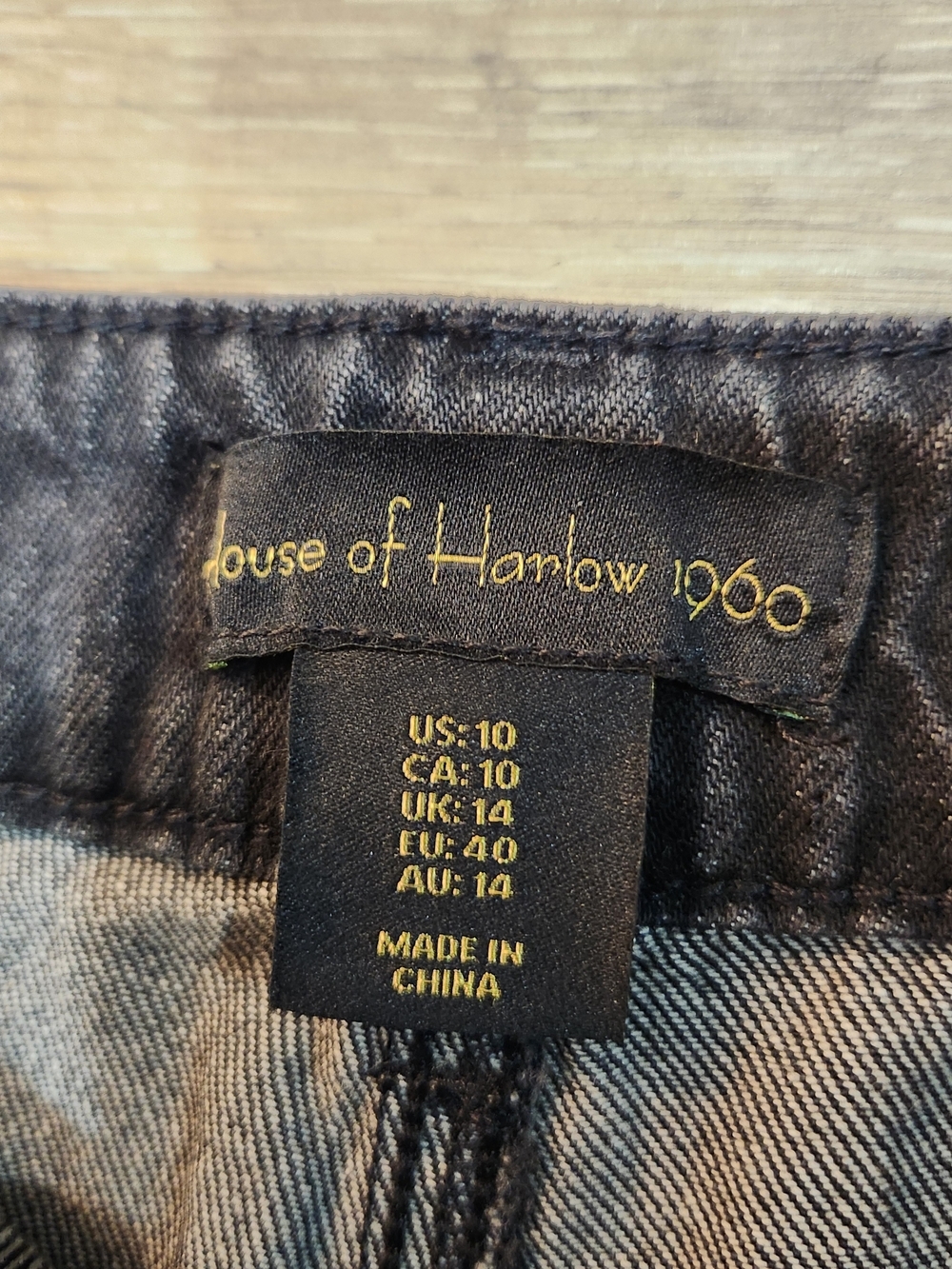 House of Harlow 1960 Black Wide-Leg Studded Jeans Size 10 - Picture 3 of 8